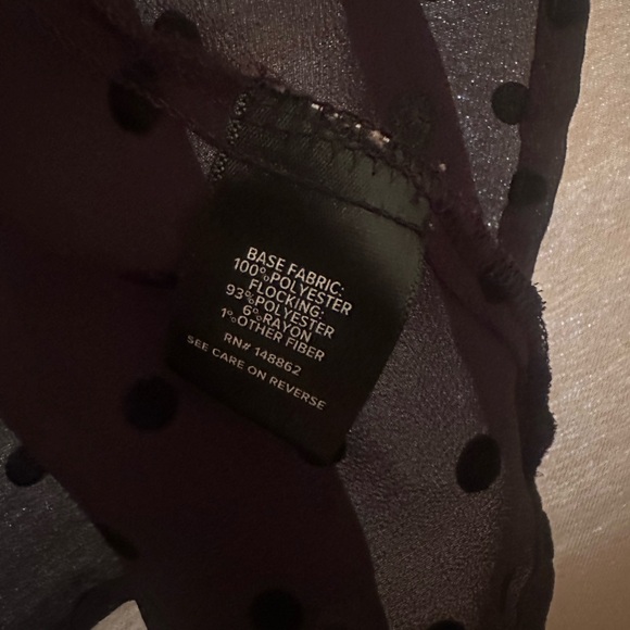 Torrid Black Dot Chiffon Kimono - Size 0 - Picture 6 of 7